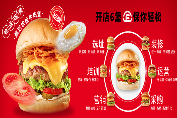 福咔恰铁板牛肉汉堡