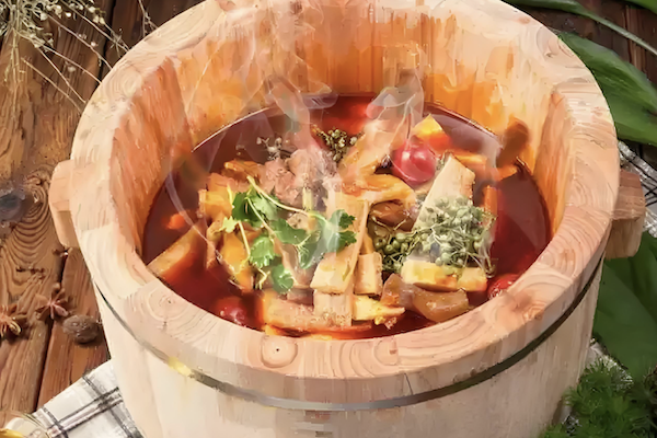 九孔喷泉木桶火锅