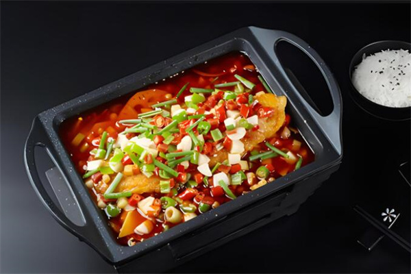 鲜辣婆无骨烤鱼饭