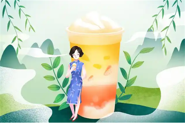 中国风奶茶