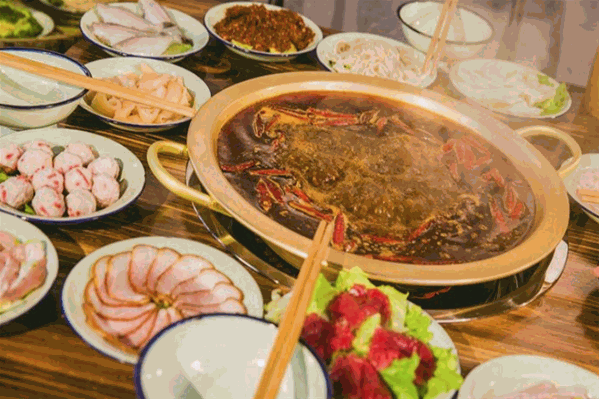 路边集市市井火锅