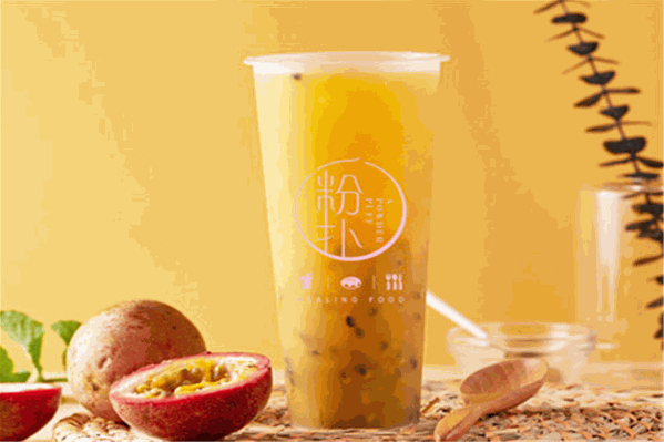 一粉扑奶茶
