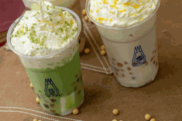果燃粹鲜果豆乳茶